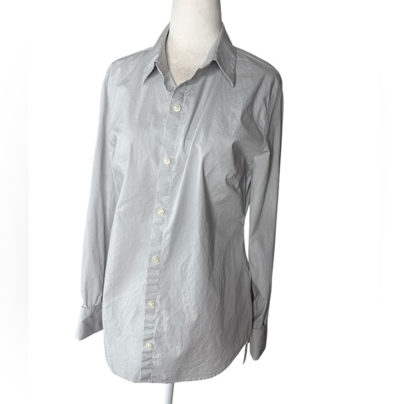 Banana Republic Factory Gray Long Sleeve Button Down Shirt size 10 - Picture 9 of 11